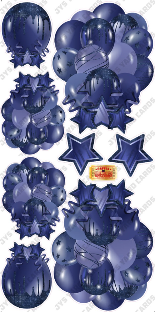 JAZZY BALLOONS: SOLID NAVY - Yard Card Signs by JYS International