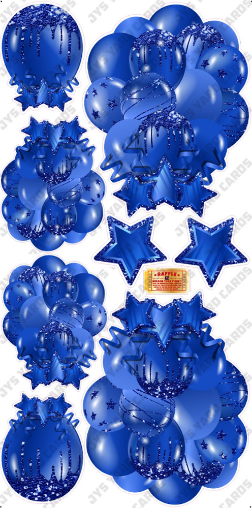 JAZZY BALLOONS: SOLID BLUE - Yard Card Signs by JYS International