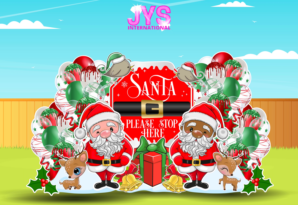 SANTA STOP HERE - Yard Card Signs by JYS International