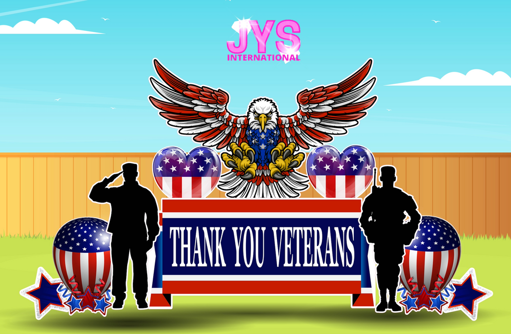 THANK YOU VETERANS QUICK SET - Yard Card Signs by JYS International