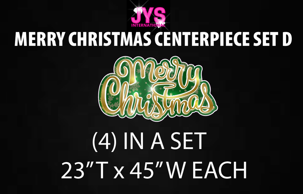 MERRY CHRISTMAS CENTERPIECE PACK D - Yard Card Signs by JYS International