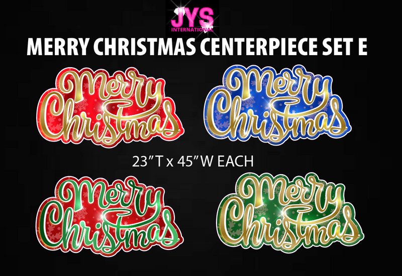 MERRY CHRISTMAS CENTERPIECE PACK E - Yard Card Signs by JYS International