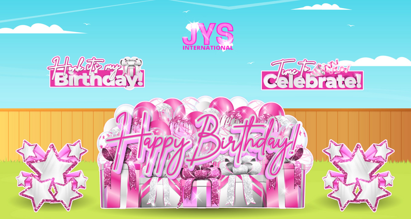 JAZZY OVERLOAD: PINK (EZ FOLD) - Yard Card Signs by JYS International