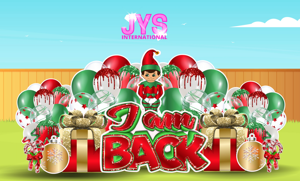 I'M & WE'RE BACK ELF SETS - Yard Card Signs by JYS International