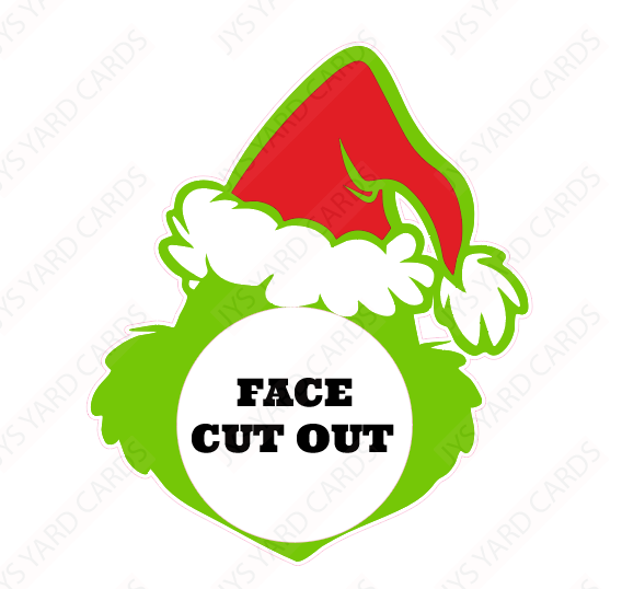 GRINCH 3 w/ Photo Cutout - Yard Card Signs by JYS International