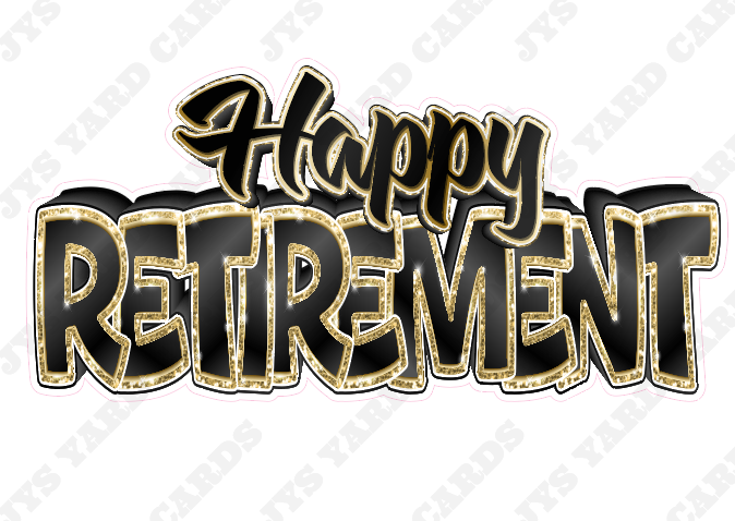 Single Retirement Centerpiece: Multiple Colors - Yard Card Signs by JYS International