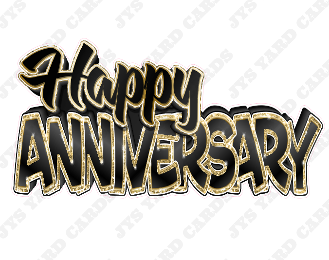 Single Anniversary Centerpiece: Multiple Colors - Yard Card Signs by JYS International