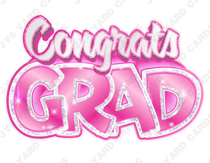 Pick 3 Congrats Grad Centerpiece: Multiple Colors - Yard Card Signs by JYS International