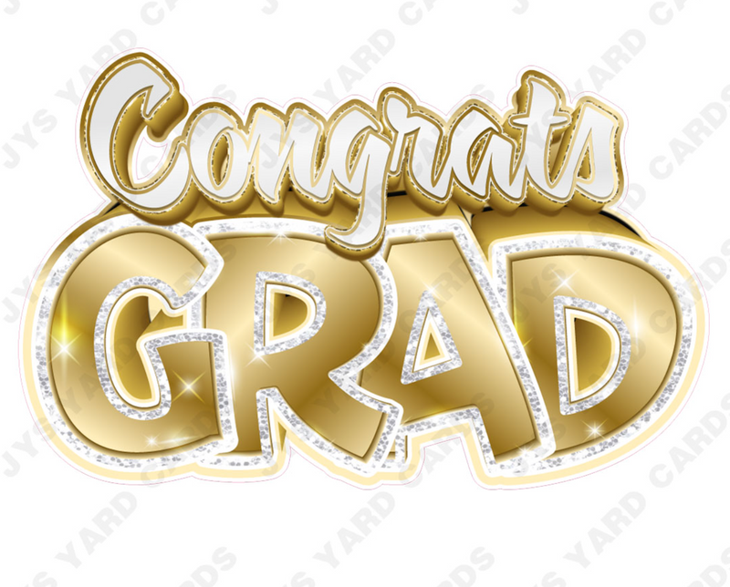 Pick 3 Congrats Grad Centerpiece: Multiple Colors - Yard Card Signs by JYS International