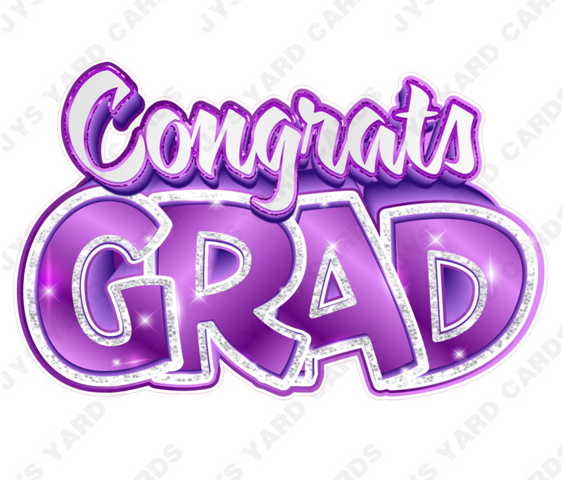 Single Congrats Grad Centerpiece: Multiple Colors - Yard Card Signs by JYS International