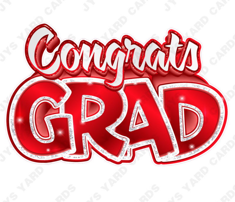 Single Congrats Grad Centerpiece: Multiple Colors - Yard Card Signs by JYS International