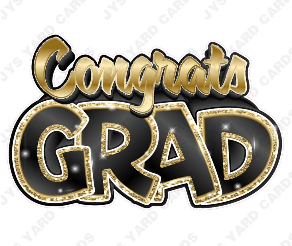 Pick 3 Congrats Grad Centerpiece: Multiple Colors - Yard Card Signs by JYS International