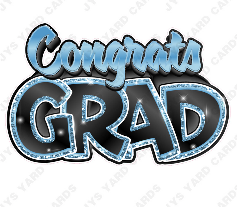 Single Congrats Grad Centerpiece: Multiple Colors - Yard Card Signs by JYS International