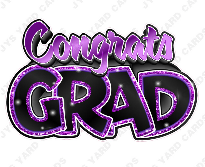 Pick 3 Congrats Grad Centerpiece: Multiple Colors - Yard Card Signs by JYS International