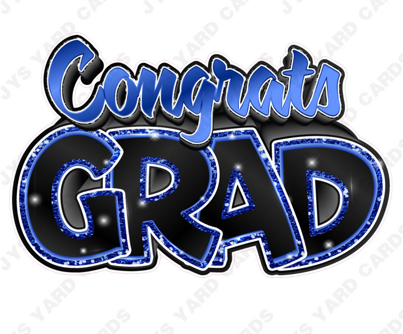 Single Congrats Grad Centerpiece: Multiple Colors - Yard Card Signs by JYS International