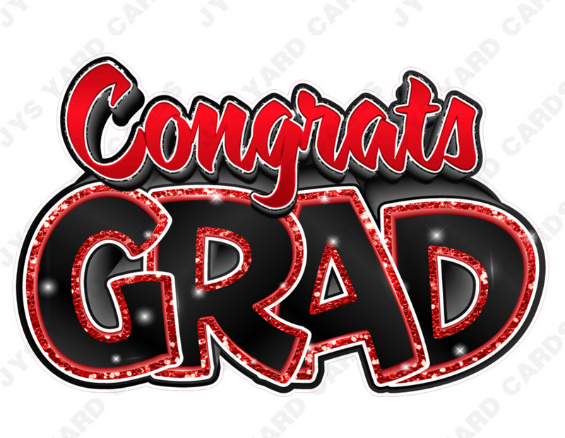 Pick 3 Congrats Grad Centerpiece: Multiple Colors - Yard Card Signs by JYS International