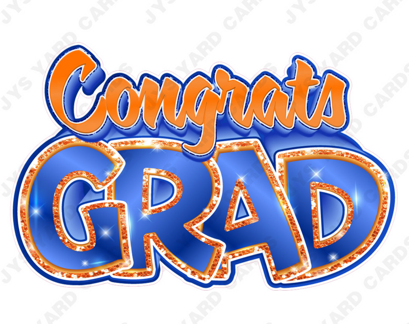 Single Congrats Grad Centerpiece: Multiple Colors - Yard Card Signs by JYS International