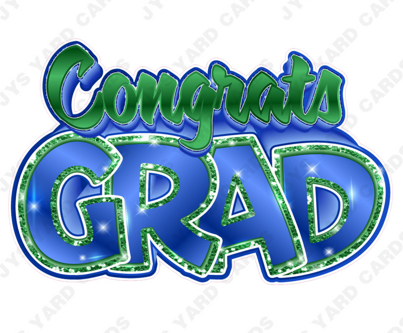 Single Congrats Grad Centerpiece: Multiple Colors - Yard Card Signs by JYS International