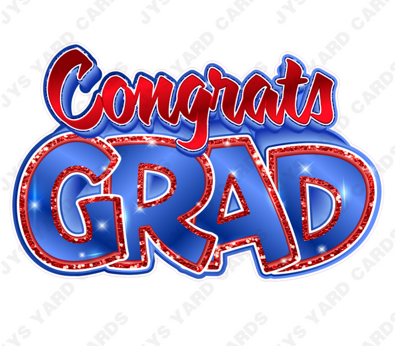 Single Congrats Grad Centerpiece: Multiple Colors - Yard Card Signs by JYS International