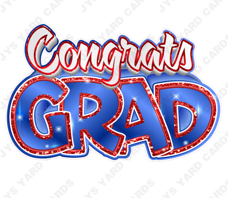 Pick 3 Congrats Grad Centerpiece: Multiple Colors - Yard Card Signs by JYS International