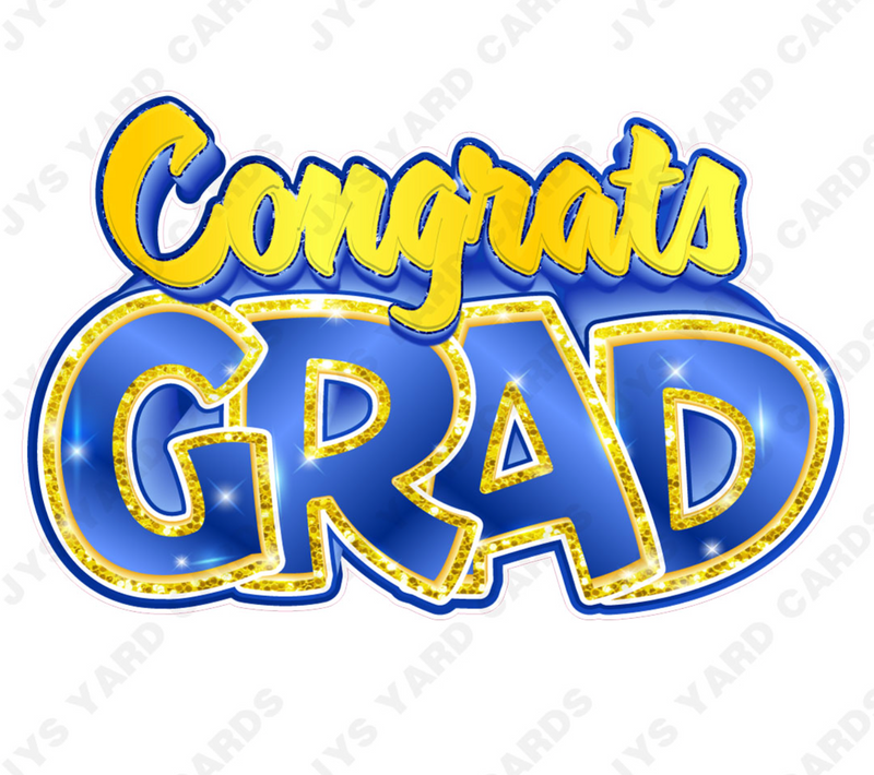 Single Congrats Grad Centerpiece: Multiple Colors - Yard Card Signs by JYS International