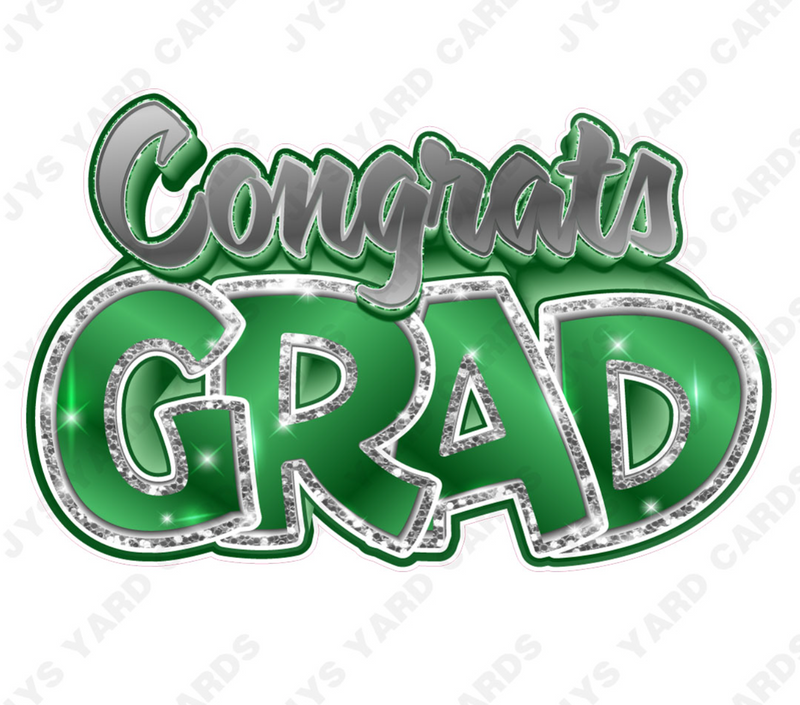 Pick 3 Congrats Grad Centerpiece: Multiple Colors - Yard Card Signs by JYS International