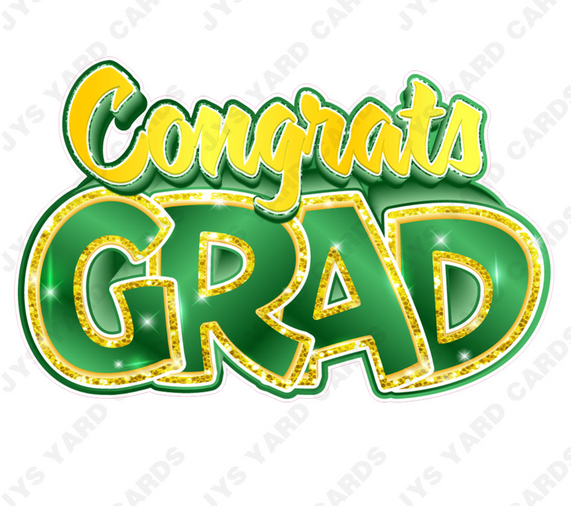 Single Congrats Grad Centerpiece: Multiple Colors - Yard Card Signs by JYS International