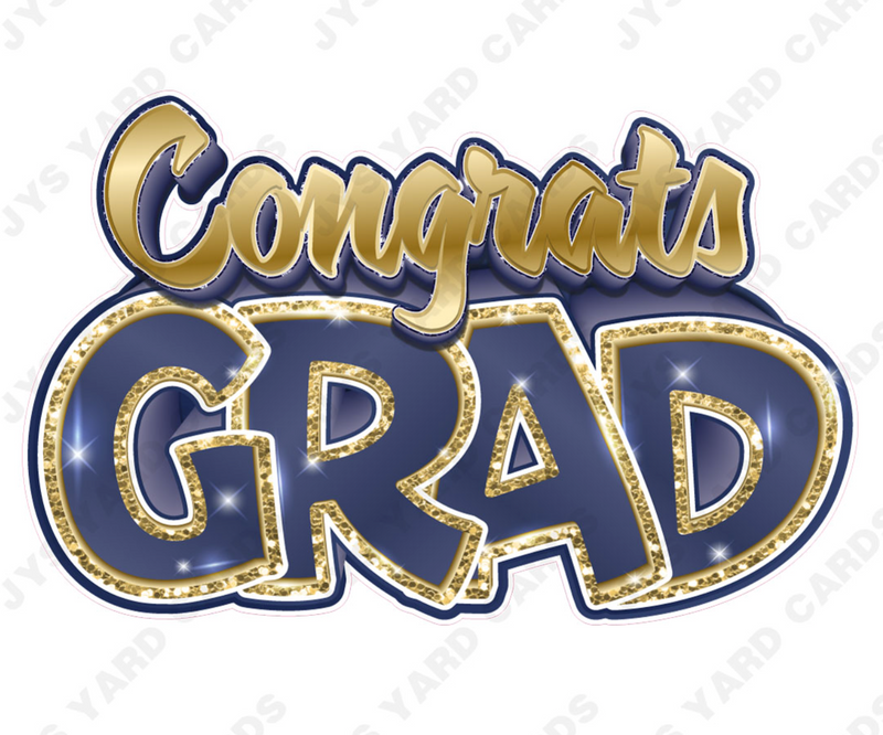 Pick 3 Congrats Grad Centerpiece: Multiple Colors - Yard Card Signs by JYS International