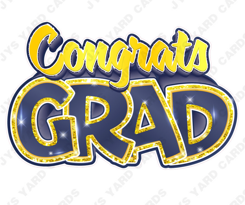 Pick 3 Congrats Grad Centerpiece: Multiple Colors - Yard Card Signs by JYS International