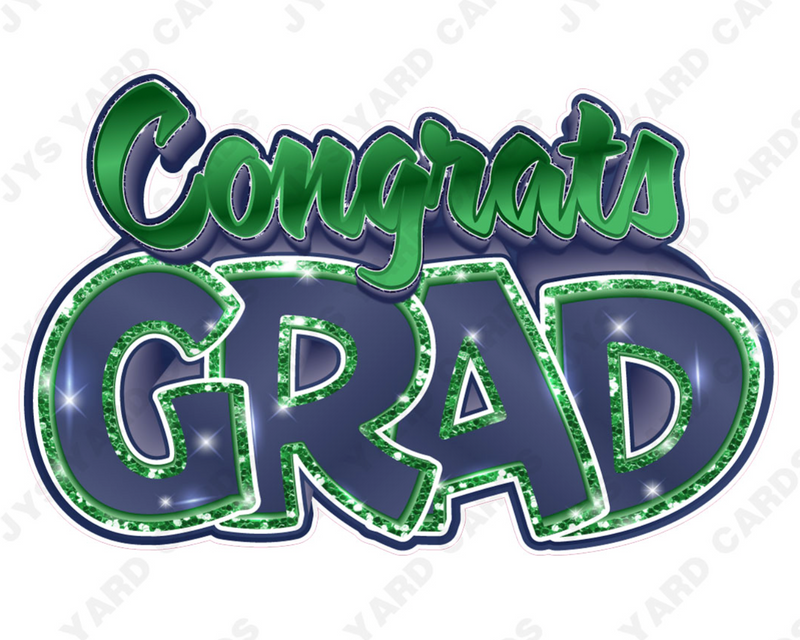 Single Congrats Grad Centerpiece: Multiple Colors - Yard Card Signs by JYS International