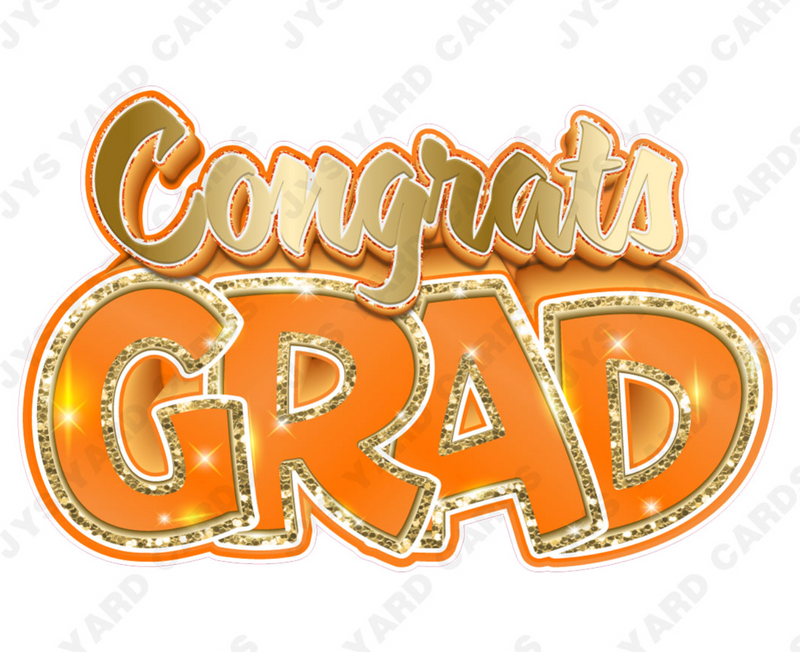 Pick 3 Congrats Grad Centerpiece: Multiple Colors - Yard Card Signs by JYS International