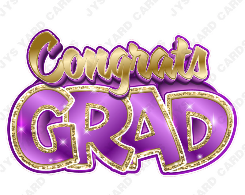 Pick 3 Congrats Grad Centerpiece: Multiple Colors - Yard Card Signs by JYS International