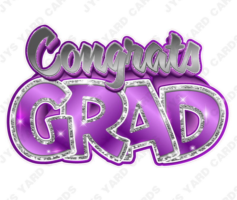 Pick 3 Congrats Grad Centerpiece: Multiple Colors - Yard Card Signs by JYS International