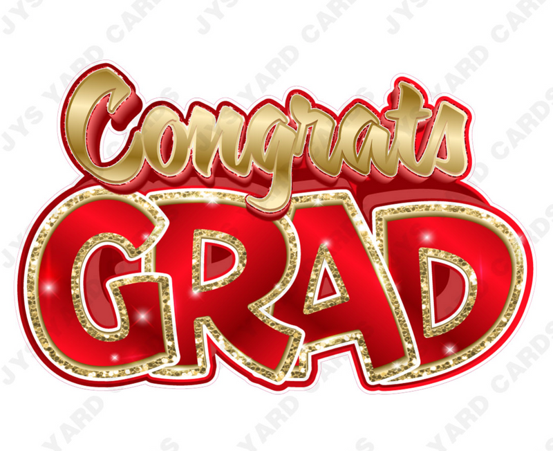 Pick 3 Congrats Grad Centerpiece: Multiple Colors - Yard Card Signs by JYS International