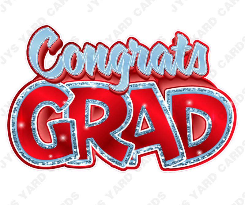 Single Congrats Grad Centerpiece: Multiple Colors - Yard Card Signs by JYS International