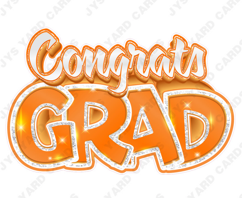 Single Congrats Grad Centerpiece: Multiple Colors - Yard Card Signs by JYS International