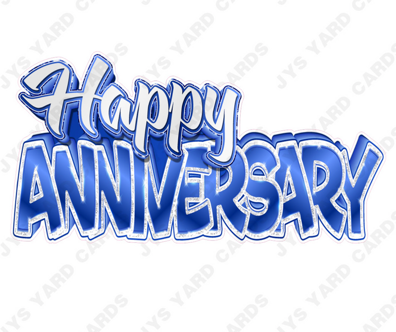 Single Anniversary Centerpiece: Multiple Colors - Yard Card Signs by JYS International