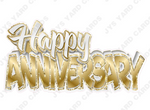 Single Anniversary Centerpiece: Multiple Colors - Yard Card Signs by JYS International