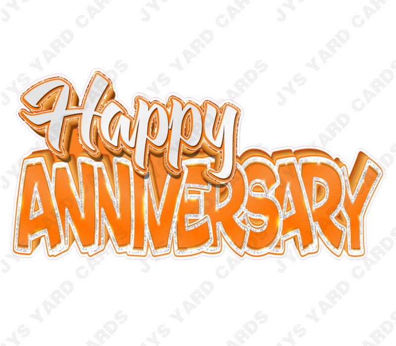 Single Anniversary Centerpiece: Multiple Colors - Yard Card Signs by JYS International