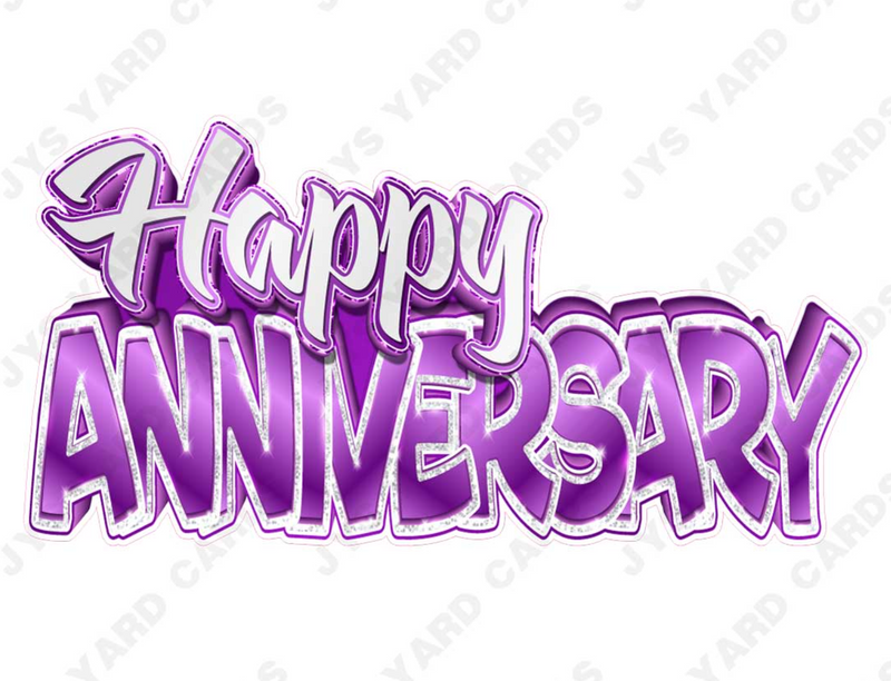 Single Anniversary Centerpiece: Multiple Colors - Yard Card Signs by JYS International