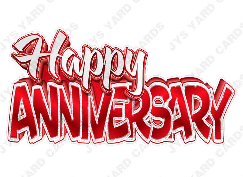 Anniversary Centerpiece: Multiple Colors - Yard Card Signs by JYS International