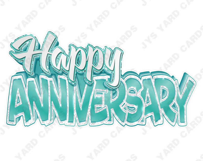 Anniversary Centerpiece: Multiple Colors - Yard Card Signs by JYS International