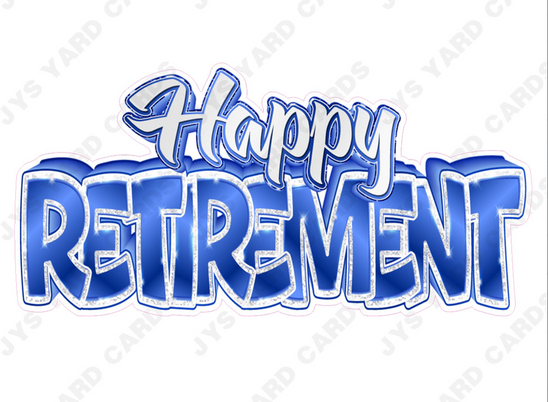 Single Retirement Centerpiece: Multiple Colors - Yard Card Signs by JYS International