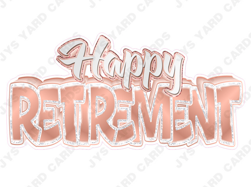 Single Retirement Centerpiece: Multiple Colors - Yard Card Signs by JYS International