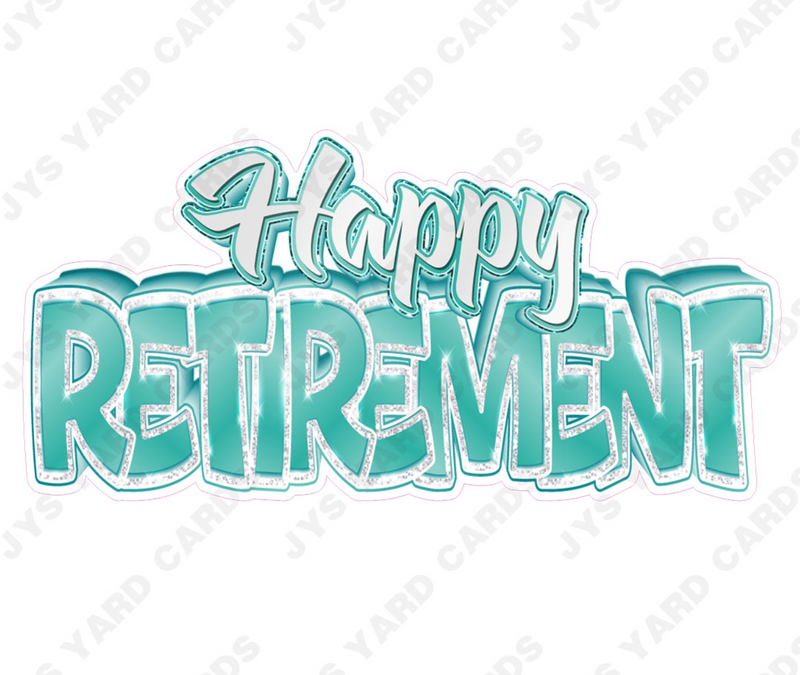 Single Retirement Centerpiece: Multiple Colors - Yard Card Signs by JYS International