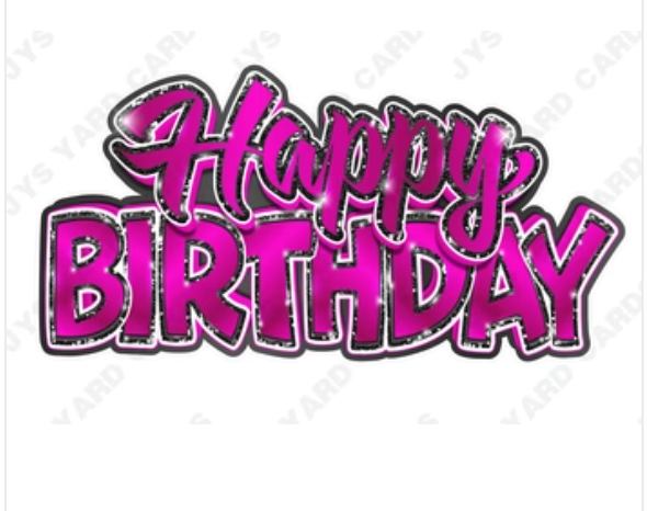 Jazzy Birthday Centerpiece: Multiple Colors - Yard Card Signs by JYS International