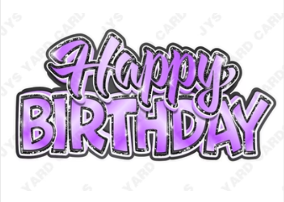 Single Jazzy Birthday Centerpiece: Multiple Colors - Yard Card Signs by JYS International