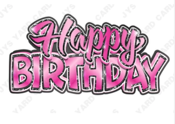 Jazzy Birthday Centerpiece: Multiple Colors - Yard Card Signs by JYS International