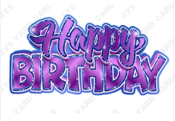 Single Jazzy Birthday Centerpiece: Multiple Colors - Yard Card Signs by JYS International