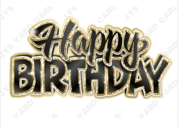 Single Jazzy Birthday Centerpiece: Multiple Colors - Yard Card Signs by JYS International